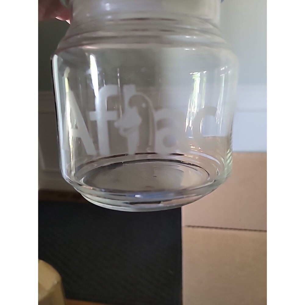 AFLAC Advertising Glass CANDY JAR   4" TALL